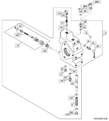John Deere 7830 Blok Zaworów RE254025 - Hüdraulika - Põllutööseade: pilt 1 John Deere 7830 Blok Zaworów RE254025 - Hüdraulika - Põllutööseade: pilt 1