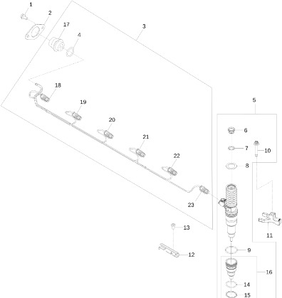 John Deere 9470RX - Zespół wtryskiwacza elektr. DZ121295 (Silnik) - Sissepritse - Traktor: pilt 1 John Deere 9470RX - Zespół wtryskiwacza elektr. DZ121295 (Silnik) - Sissepritse - Traktor: pilt 1