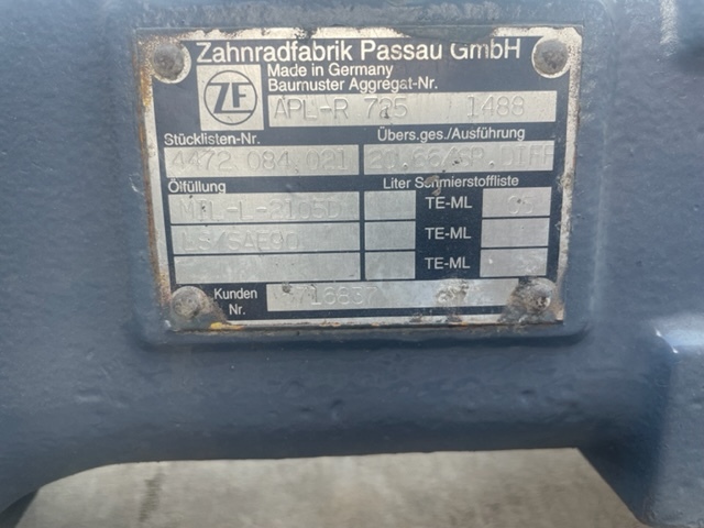 Liebherr L506 Stereo Most napędowy ZF APL-R 725 / 4472484024C / 4472434025A - Telg ja varuosad - Ehitusmasinad: pilt 2 Liebherr L506 Stereo Most napędowy ZF APL-R 725 / 4472484024C / 4472434025A - Telg ja varuosad - Ehitusmasinad: pilt 2