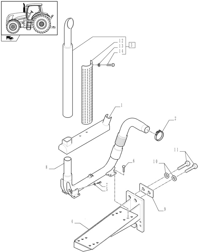 New Holland T6010 Rura ukladu wydech 84138202 - Summuti toru - Traktor: pilt 1 New Holland T6010 Rura ukladu wydech 84138202 - Summuti toru - Traktor: pilt 1
