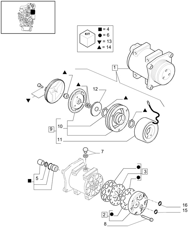 New Holland T6010 T6090 T6070 Sprzęgło 87334407 - Sidur ja varuosad - Traktor: pilt 1 New Holland T6010 T6090 T6070 Sprzęgło 87334407 - Sidur ja varuosad - Traktor: pilt 1