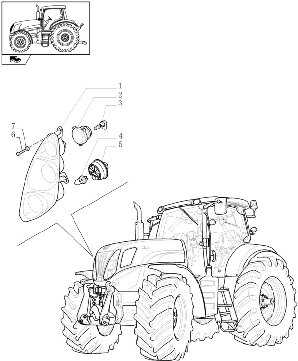 New Holland T6010 `ref`lektor przedni halogen, 12v, clear 82037493 - Esituled - Traktor: pilt 1 New Holland T6010 `ref`lektor przedni halogen, 12v, clear 82037493 - Esituled - Traktor: pilt 1