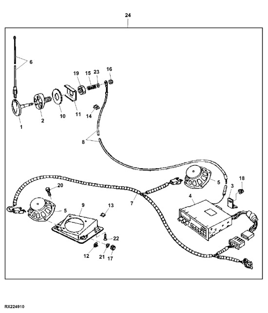 RE321112 John Deere 8345R - Zestaw radiowy - Armatuurlaud - Traktor: pilt 1 RE321112 John Deere 8345R - Zestaw radiowy - Armatuurlaud - Traktor: pilt 1