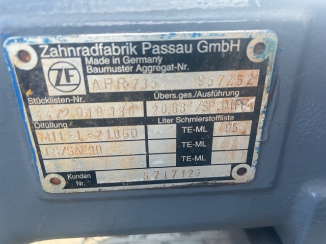 ZF APR-735 , zwolnica Piasta Półoś obudowa mostu - Telg ja varuosad - Põllutööseade: pilt 2 ZF APR-735 , zwolnica Piasta Półoś obudowa mostu - Telg ja varuosad - Põllutööseade: pilt 2