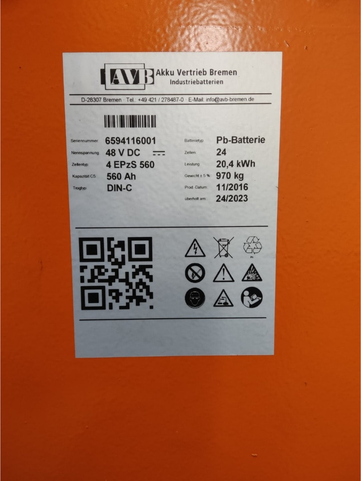 AVB 48V 360Ah - Aku - Materjali käitlemise seade: pilt 2 AVB 48V 360Ah - Aku - Materjali käitlemise seade: pilt 2