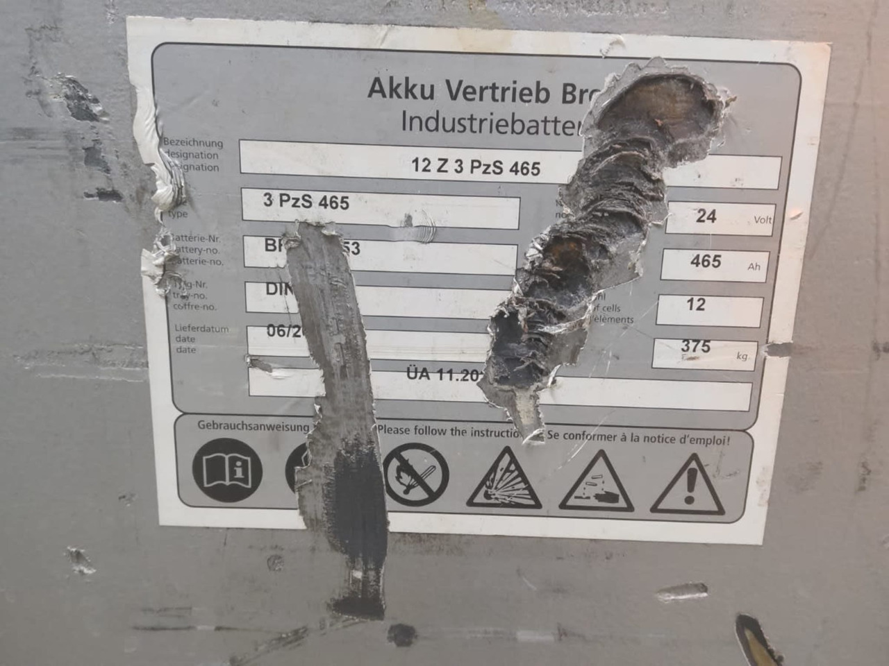 Battery 24V 465Ah - Aku - Materjali käitlemise seade: pilt 2 Battery 24V 465Ah - Aku - Materjali käitlemise seade: pilt 2
