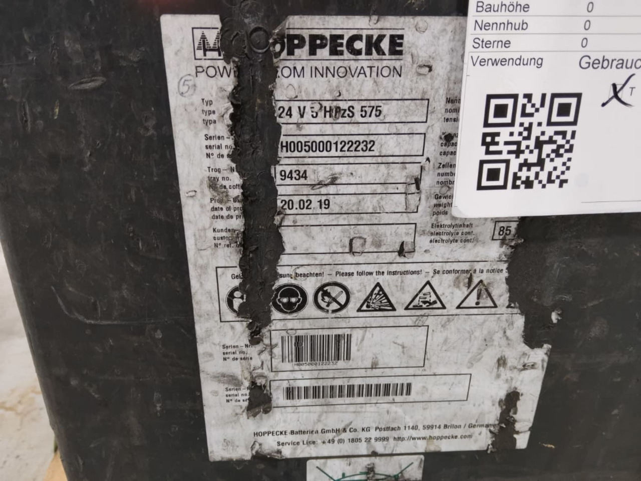HOPPECKE Battery 24V 575Ah - Aku - Materjali käitlemise seade: pilt 2 HOPPECKE Battery 24V 575Ah - Aku - Materjali käitlemise seade: pilt 2