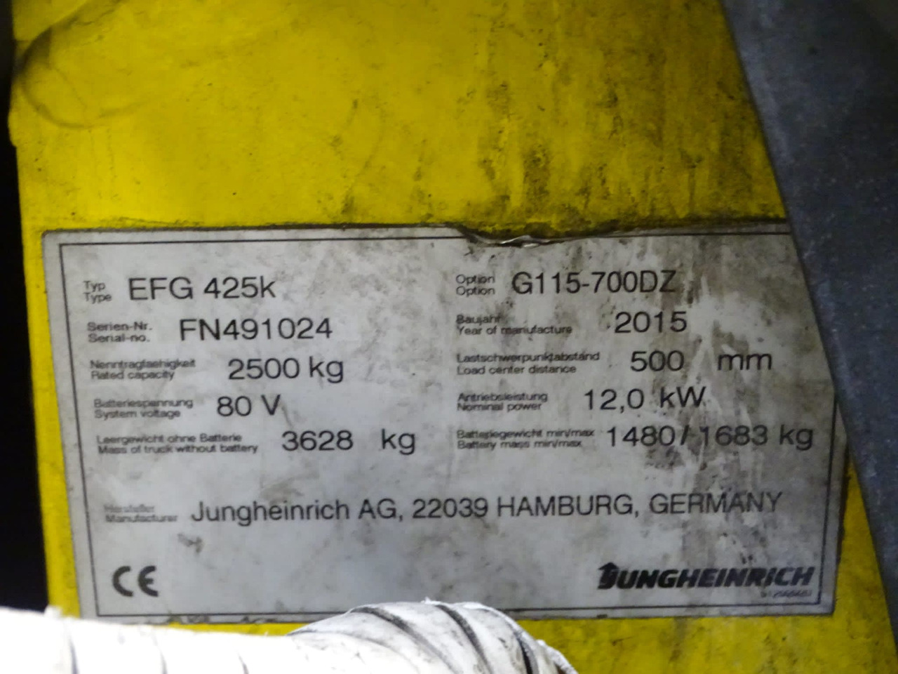 Jungheinrich EFG425K700DZ - Elektritõstuk: pilt 2 Jungheinrich EFG425K700DZ - Elektritõstuk: pilt 2