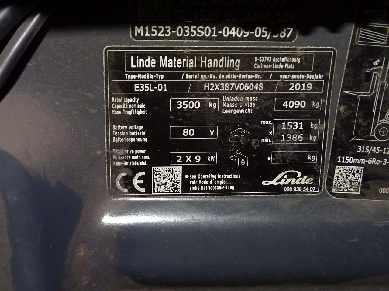 Linde E35L - Elektritõstuk: pilt 4 Linde E35L - Elektritõstuk: pilt 4