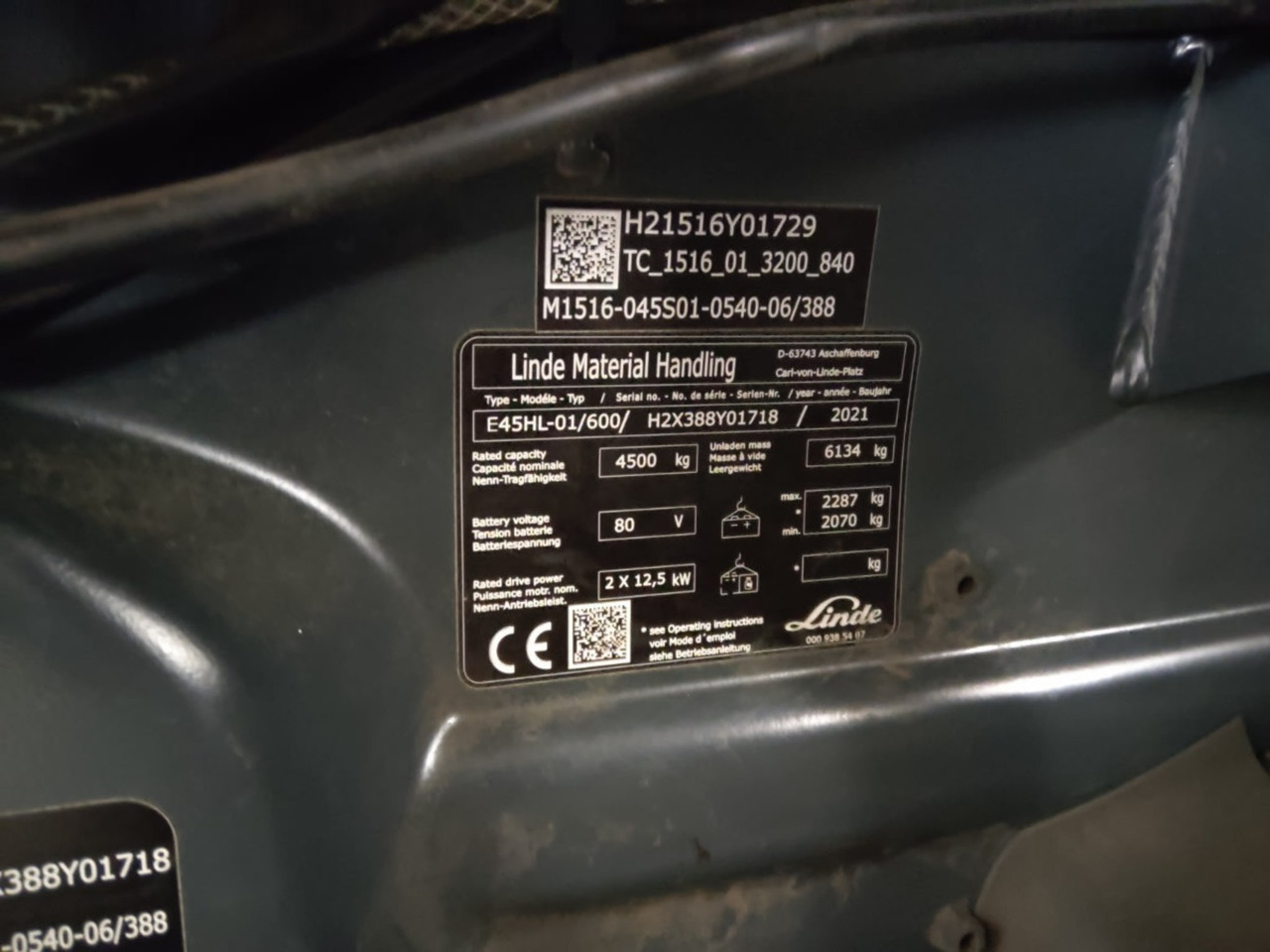 Linde E45HL-01/600 - Elektritõstuk: pilt 5 Linde E45HL-01/600 - Elektritõstuk: pilt 5