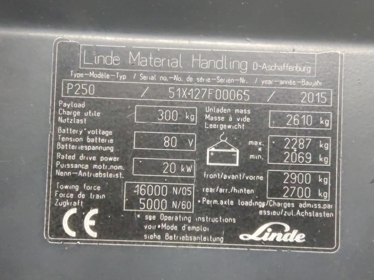 Linde P250 - Puksiirtraktor: pilt 5 Linde P250 - Puksiirtraktor: pilt 5