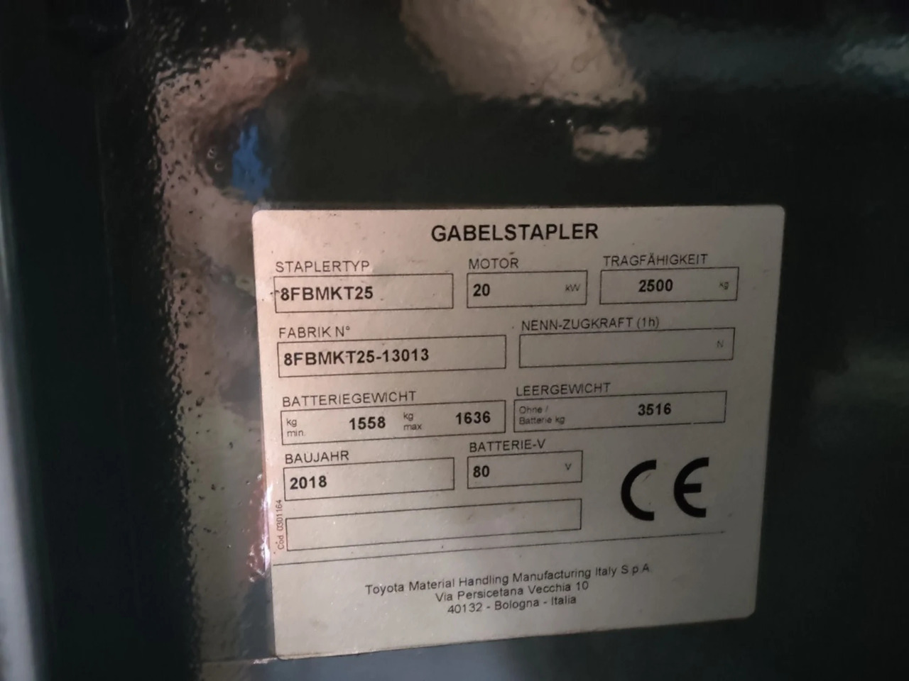Toyota 8FBMKT25 - Elektritõstuk: pilt 2 Toyota 8FBMKT25 - Elektritõstuk: pilt 2