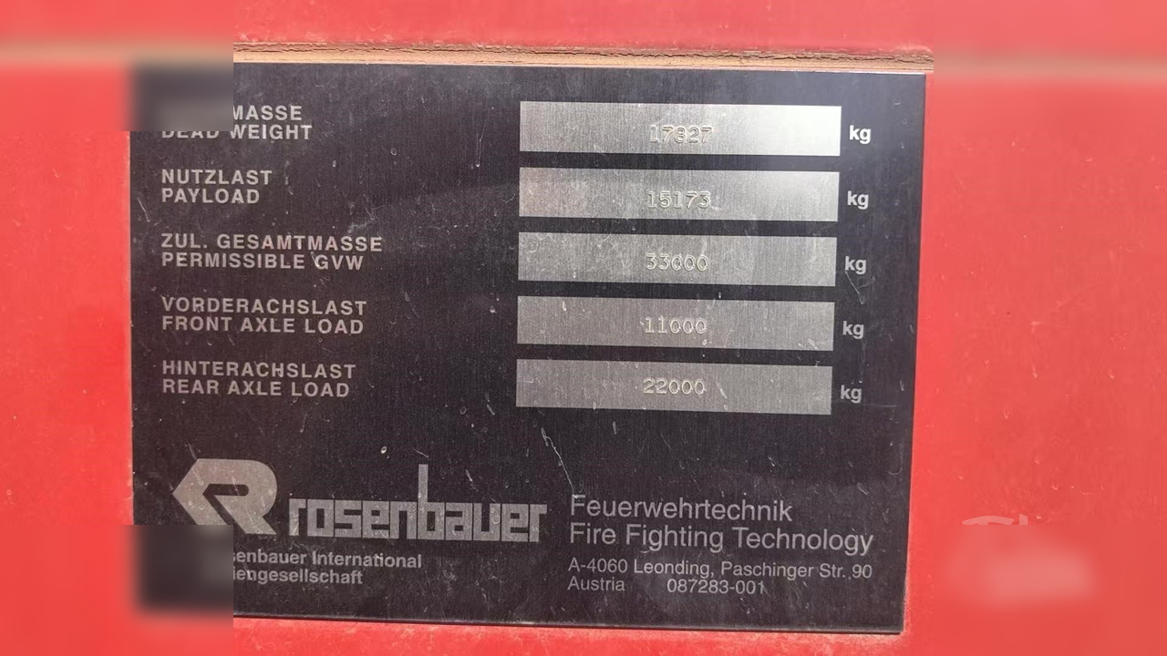 1995 ROSENBAUER FOX - Tuletõrjeauto: pilt 3 1995 ROSENBAUER FOX - Tuletõrjeauto: pilt 3