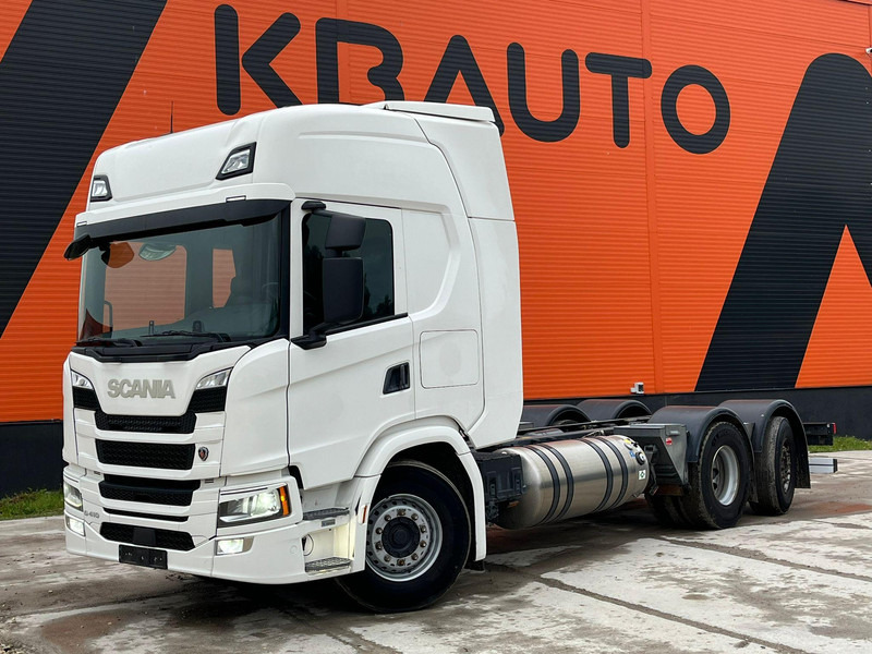 Scania G 410 6x2*4 LNG / RETARDER / CHASSIS L=6514 mm - Kabiinišassiiga veoauto: pilt 1 Scania G 410 6x2*4 LNG / RETARDER / CHASSIS L=6514 mm - Kabiinišassiiga veoauto: pilt 1