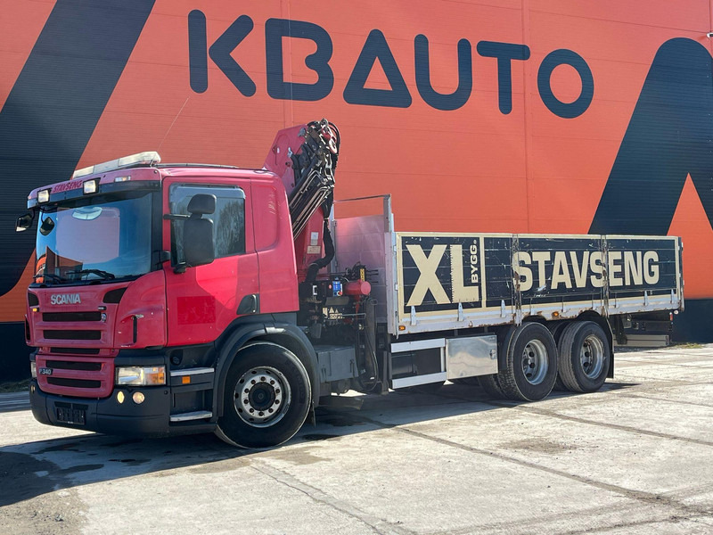 Scania P 340 6x2 HMF 1820 K5 / PLATFORM L=6760 mm - Madelveok/ Platvormveok, Kraanaga veoauto: pilt 2 Scania P 340 6x2 HMF 1820 K5 / PLATFORM L=6760 mm - Madelveok/ Platvormveok, Kraanaga veoauto: pilt 2