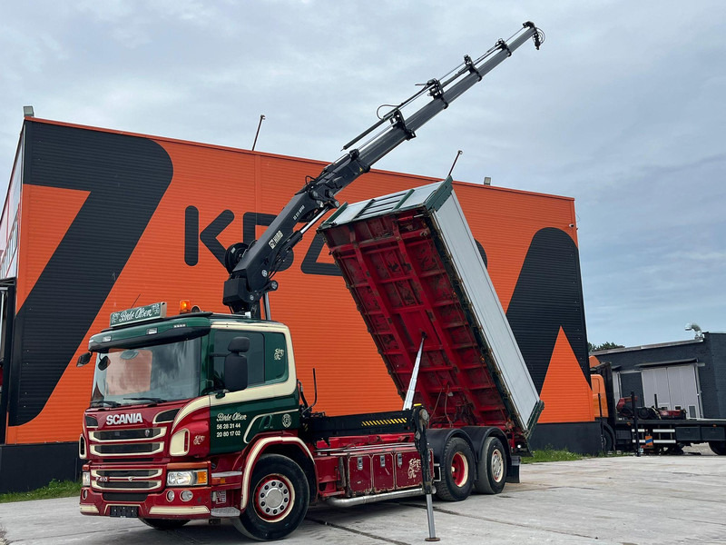 Scania P 410 6x2*4 HIAB 211EP-5 / BOX L=5386 mm - Kallurauto, Kraanaga veoauto: pilt 1 Scania P 410 6x2*4 HIAB 211EP-5 / BOX L=5386 mm - Kallurauto, Kraanaga veoauto: pilt 1