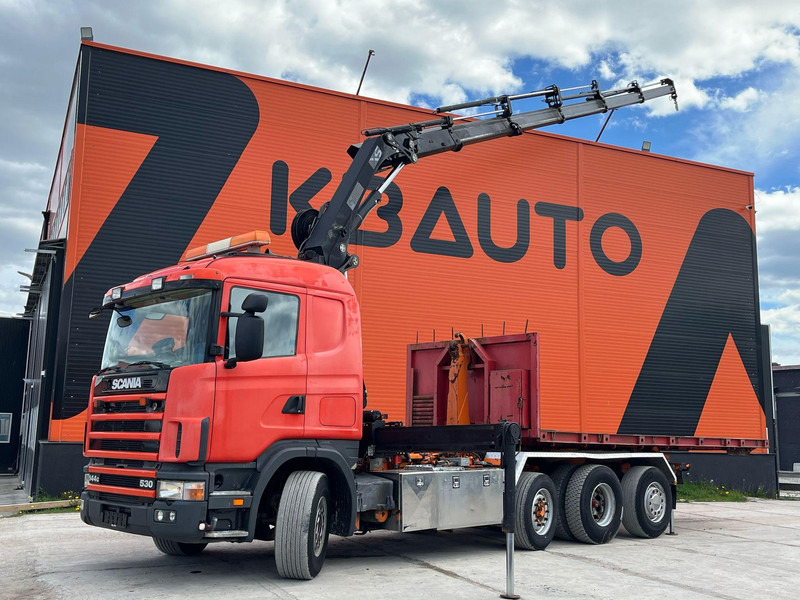 Scania R 144 8x2/4 HIAB 211EP-5 YEAR 2008 / HOOK LIFT L=5400 mm - Konkstõstukiga veoauto, Kraanaga veoauto: pilt 1 Scania R 144 8x2/4 HIAB 211EP-5 YEAR 2008 / HOOK LIFT L=5400 mm - Konkstõstukiga veoauto, Kraanaga veoauto: pilt 1