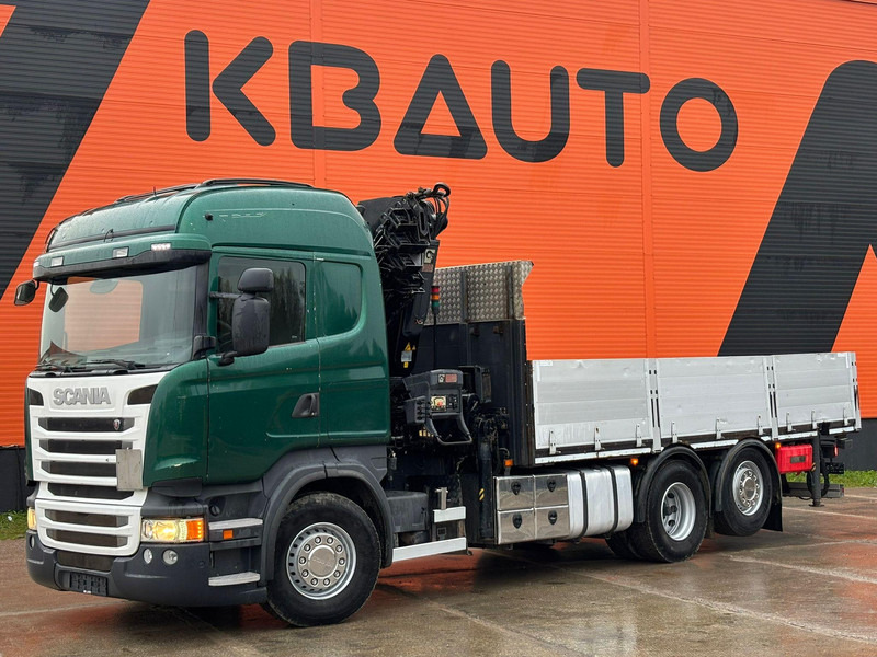 Scania R 410 6x2 HIAB 322EP-5 HIPRO / PLATFORM L=6131 mm - Madelveok/ Platvormveok, Kraanaga veoauto: pilt 2 Scania R 410 6x2 HIAB 322EP-5 HIPRO / PLATFORM L=6131 mm - Madelveok/ Platvormveok, Kraanaga veoauto: pilt 2