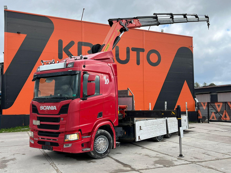Scania R 450 6x2*4 PK 26002 / PLATFORM L=6482 mm - Madelveok/ Platvormveok, Kraanaga veoauto: pilt 1 Scania R 450 6x2*4 PK 26002 / PLATFORM L=6482 mm - Madelveok/ Platvormveok, Kraanaga veoauto: pilt 1