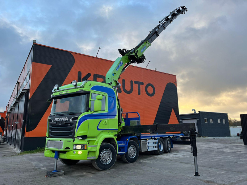 Scania R 520 8x2*6 EFFER 685/6S / WINCH / JIB CONNECTION / PLATFORM L=6423 mm - Madelveok/ Platvormveok, Kraanaga veoauto: pilt 1 Scania R 520 8x2*6 EFFER 685/6S / WINCH / JIB CONNECTION / PLATFORM L=6423 mm - Madelveok/ Platvormveok, Kraanaga veoauto: pilt 1