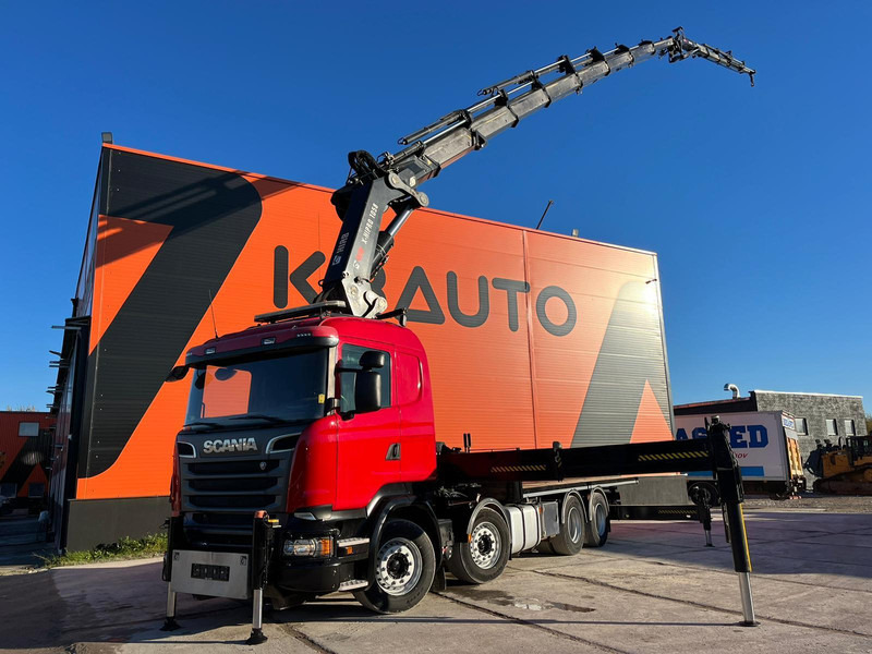 Scania R 520 8x4 COMBI / HIAB 1058E-8 + JIB / PLATFORM L=6269 mm - Madelveok/ Platvormveok, Kraanaga veoauto: pilt 1 Scania R 520 8x4 COMBI / HIAB 1058E-8 + JIB / PLATFORM L=6269 mm - Madelveok/ Platvormveok, Kraanaga veoauto: pilt 1
