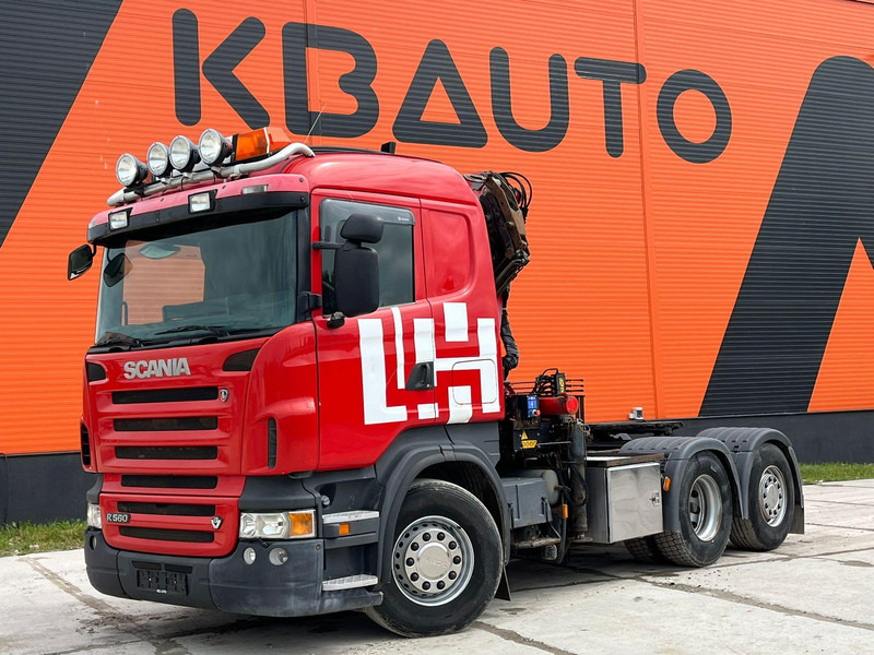 Scania R 560 6x2 HMF2220 K4 / RETARDER - Madelveok/ Platvormveok, Kraanaga veoauto: pilt 2 Scania R 560 6x2 HMF2220 K4 / RETARDER - Madelveok/ Platvormveok, Kraanaga veoauto: pilt 2