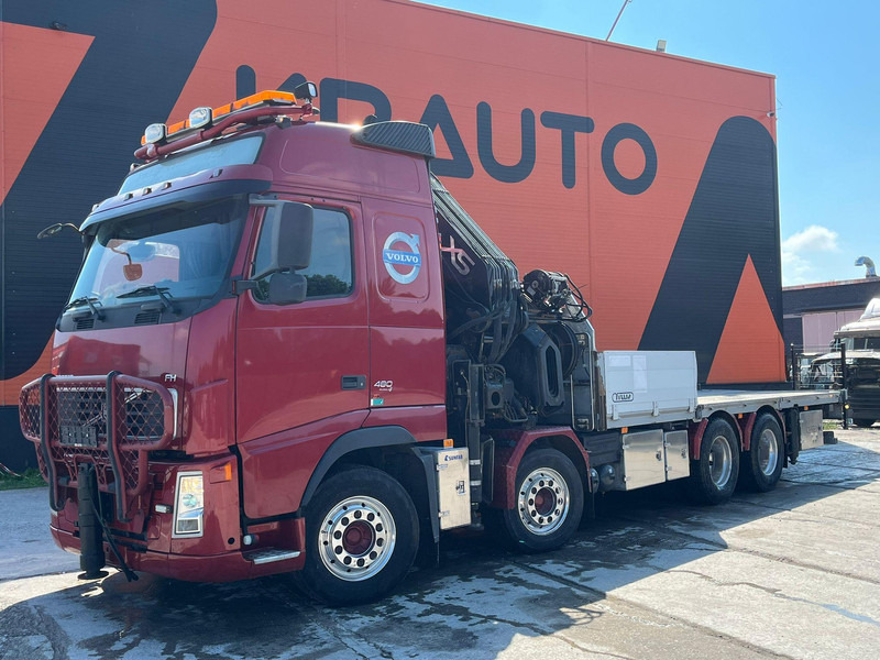 Volvo FH 480 8x4 HIAB 1055E-8 / WINCH / PLATFORM L=6928 mm - Madelveok/ Platvormveok, Kraanaga veoauto: pilt 2 Volvo FH 480 8x4 HIAB 1055E-8 / WINCH / PLATFORM L=6928 mm - Madelveok/ Platvormveok, Kraanaga veoauto: pilt 2