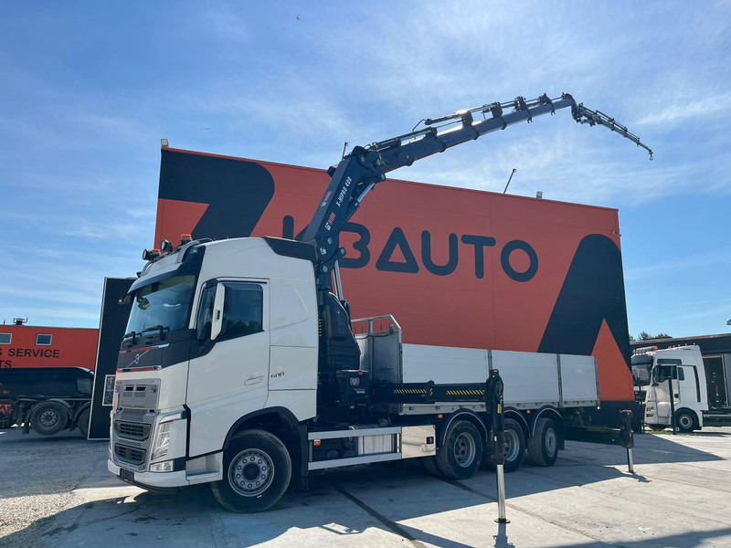 Volvo FH 500 8x4*4 HIAB 408E-6 + JIB / PLATFORM L=6434 mm - Madelveok/ Platvormveok, Kraanaga veoauto: pilt 1 Volvo FH 500 8x4*4 HIAB 408E-6 + JIB / PLATFORM L=6434 mm - Madelveok/ Platvormveok, Kraanaga veoauto: pilt 1