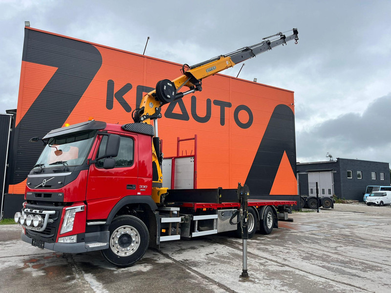 Volvo FM 330 6x2*4 EFFER 215/4S / PLATFORM L=6529 mm - Madelveok/ Platvormveok, Kraanaga veoauto: pilt 1 Volvo FM 330 6x2*4 EFFER 215/4S / PLATFORM L=6529 mm - Madelveok/ Platvormveok, Kraanaga veoauto: pilt 1