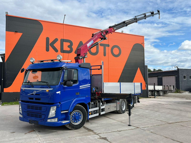 Volvo FM 450 6x4*4 HYDRODRIVE HMF 1820-K5 / 1267 PTO HOURS / PLATFORM L=6240-7240 mm EXTENDABLE - Madelveok/ Platvormveok, Kraanaga veoauto: pilt 1 Volvo FM 450 6x4*4 HYDRODRIVE HMF 1820-K5 / 1267 PTO HOURS / PLATFORM L=6240-7240 mm EXTENDABLE - Madelveok/ Platvormveok, Kraanaga veoauto: pilt 1
