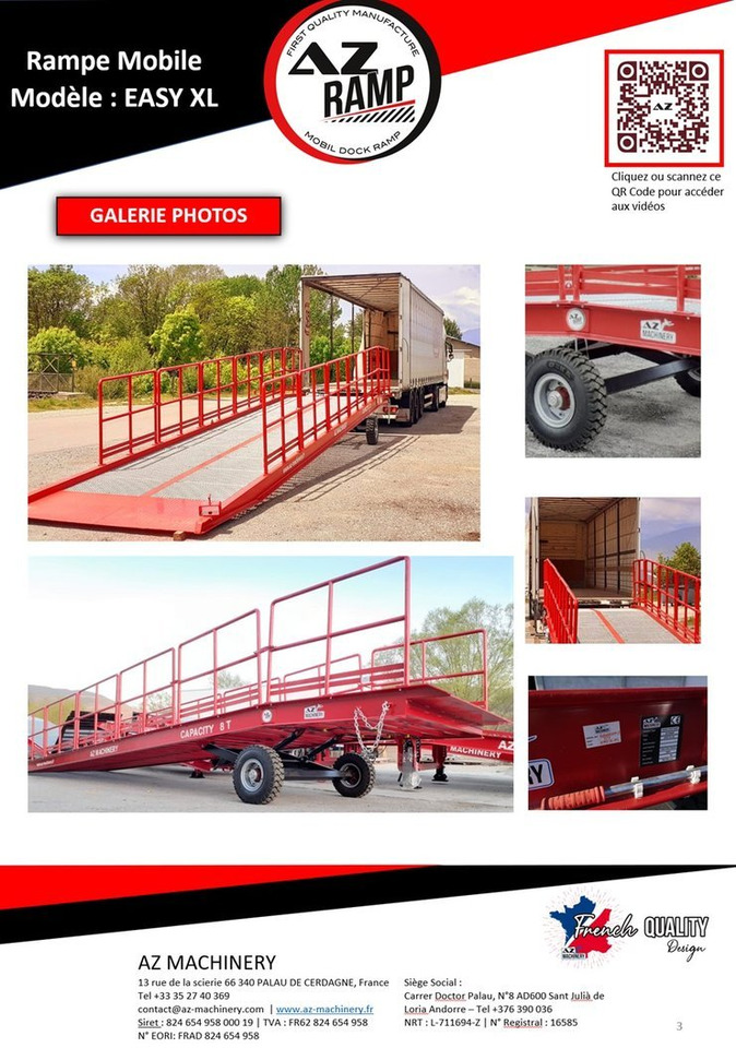 Uus Laadimisramp AZ RAMP-EASY XL-12-RL . Mobil Loading Ramp  WIDE With Level Off, 12 t Capacity: pilt 9