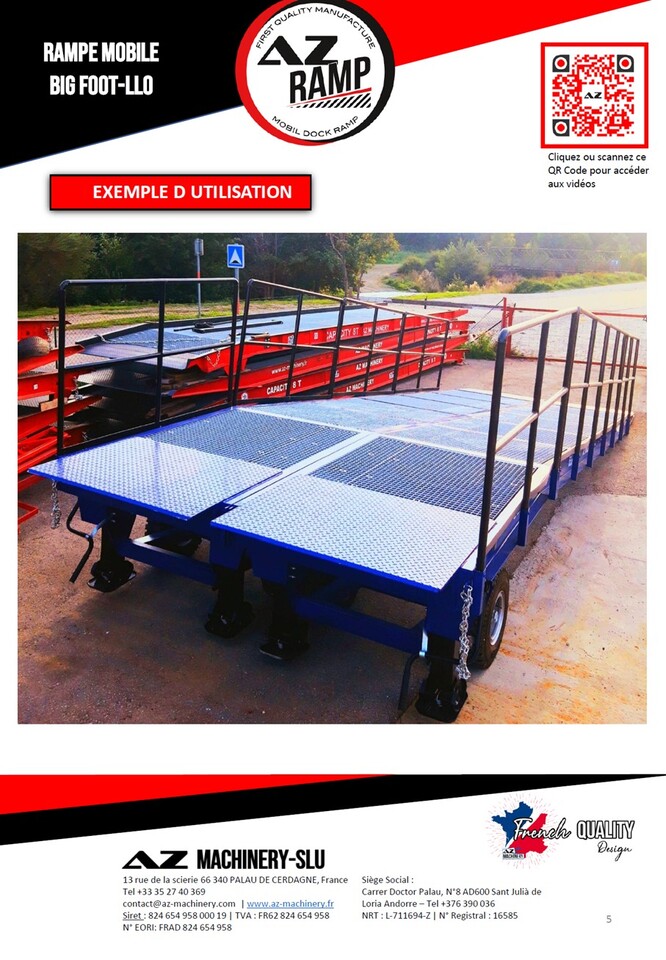Uus Laadimisramp AZ RAMP KING VERSION, BIG FOOT 15 T mobile loading ramp: pilt 8