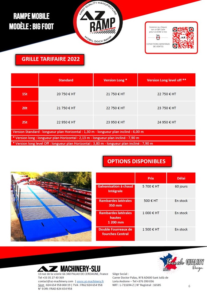 Uus Laadimisramp AZ RAMP KING VERSION, BIG FOOT 15 T mobile loading ramp: pilt 9