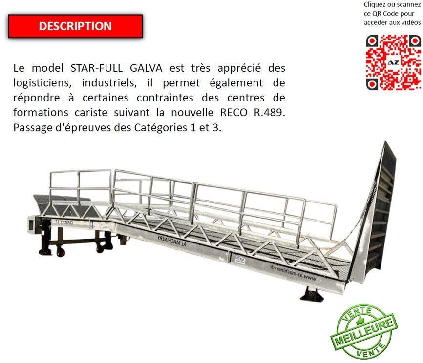 Uus Laadimisramp Loading Ramp with with hydraulic tilting bridge - AZ RAMP - STAR- 8T FULL GALVA: pilt 10 Uus Laadimisramp Loading Ramp with with hydraulic tilting bridge - AZ RAMP - STAR- 8T FULL GALVA: pilt 10