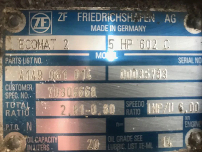 ZF 5HP502C, 5HP592C, 5HP602C, 5HP504C, 5HP594C, 5HP604C - Käigukast: pilt 3 ZF 5HP502C, 5HP592C, 5HP602C, 5HP504C, 5HP594C, 5HP604C - Käigukast: pilt 3