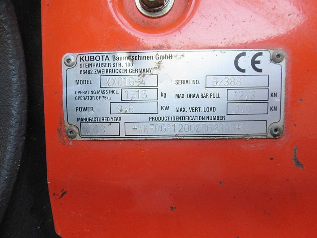 Kubota KX 016-4 neue Ketten - Miniekskavaator: pilt 5 Kubota KX 016-4 neue Ketten - Miniekskavaator: pilt 5