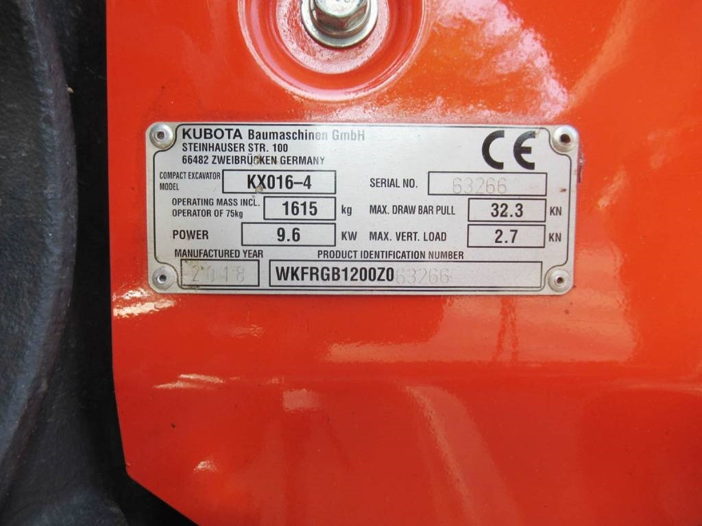 Kubota KX016-4 hydr. Schwenklöffel - Miniekskavaator: pilt 5 Kubota KX016-4 hydr. Schwenklöffel - Miniekskavaator: pilt 5