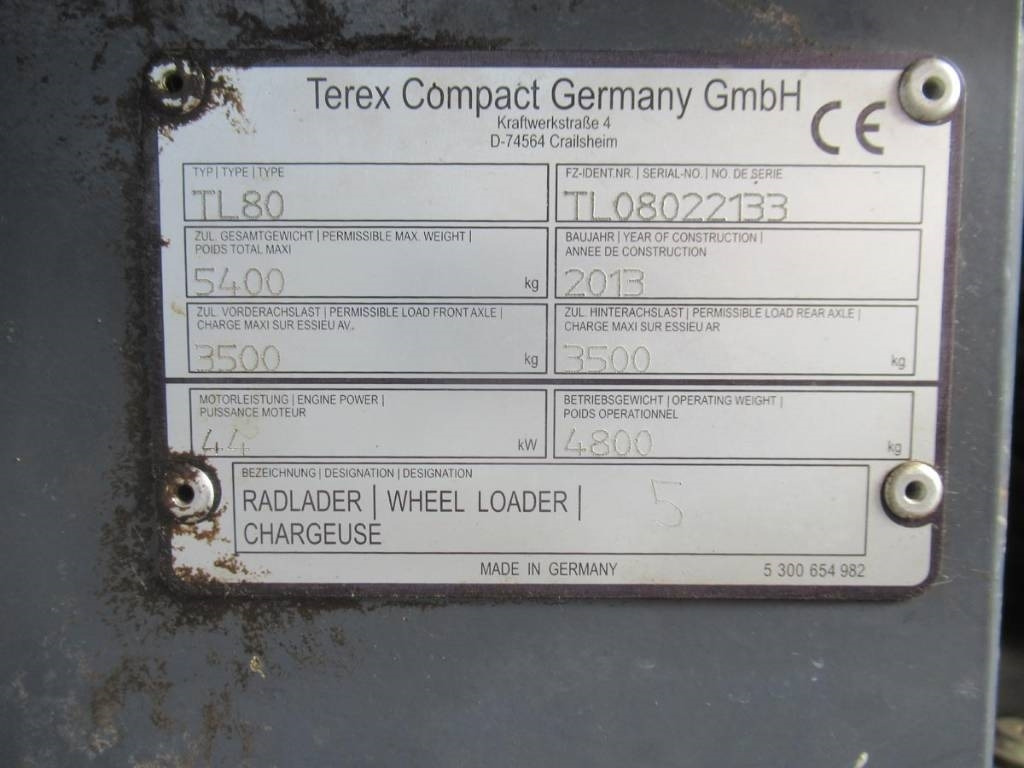 Rataslaadur Terex TL80 Klappschaufel Gabel: pilt 7