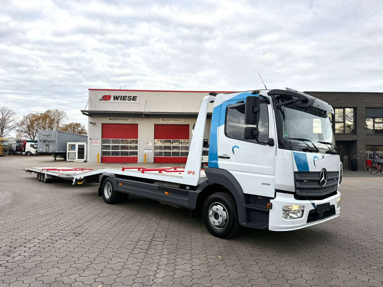 Mercedes-Benz Atego 918L Autotransporter mit BFZ Anhänger - Treilerveoauto: pilt 1 Mercedes-Benz Atego 918L Autotransporter mit BFZ Anhänger - Treilerveoauto: pilt 1