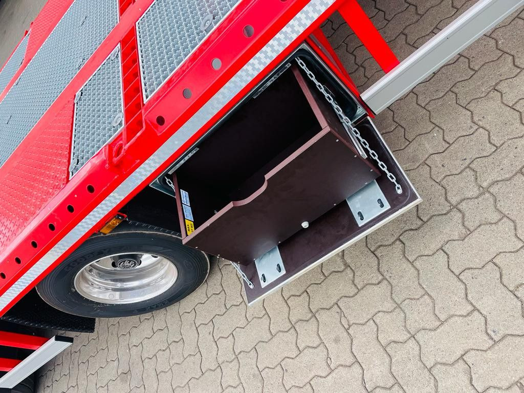 Uus Platvorm/ Madelpoolhaagis Wiese Stufensattel Tieflader mit Kran Fassi F545: pilt 8