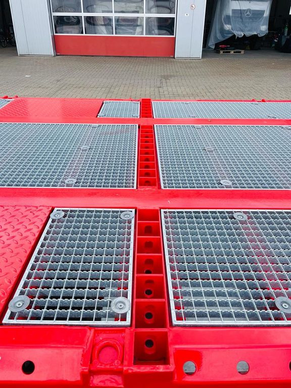 Uus Platvorm/ Madelpoolhaagis Wiese Stufensattel Tieflader mit Kran Fassi F545: pilt 9