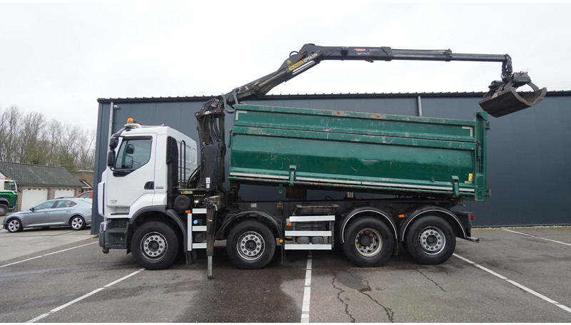 Renault PREMIUM 380 DXI 8X2/6 2 SIDE TIPPER WITH PLFINGER Q 170 Z CRANE.278.200KM - Kraanaga veoauto: pilt 2 Renault PREMIUM 380 DXI 8X2/6 2 SIDE TIPPER WITH PLFINGER Q 170 Z CRANE.278.200KM - Kraanaga veoauto: pilt 2