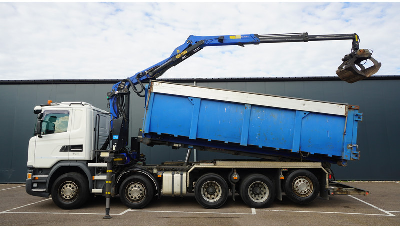 Scania G 490 10X4 CABLE SYSTEM TRUCK WITH PALFINGER Q180Z95TR CRANE - Kraanaga veoauto: pilt 1 Scania G 490 10X4 CABLE SYSTEM TRUCK WITH PALFINGER Q180Z95TR CRANE - Kraanaga veoauto: pilt 1
