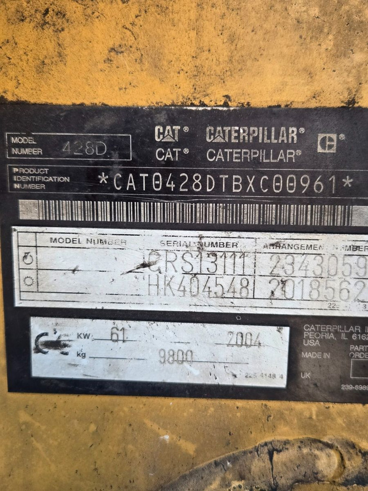 CAT 428D - Ekskavaator-laadur: pilt 4 CAT 428D - Ekskavaator-laadur: pilt 4