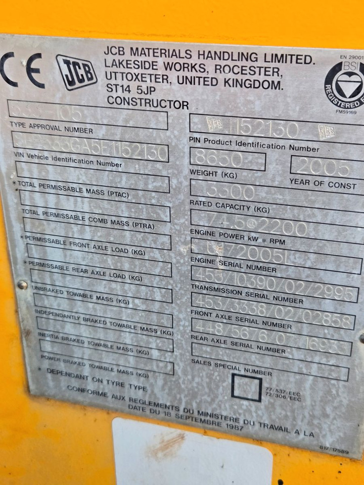 JCB 535-105 - Teleskooplaadur: pilt 2 JCB 535-105 - Teleskooplaadur: pilt 2