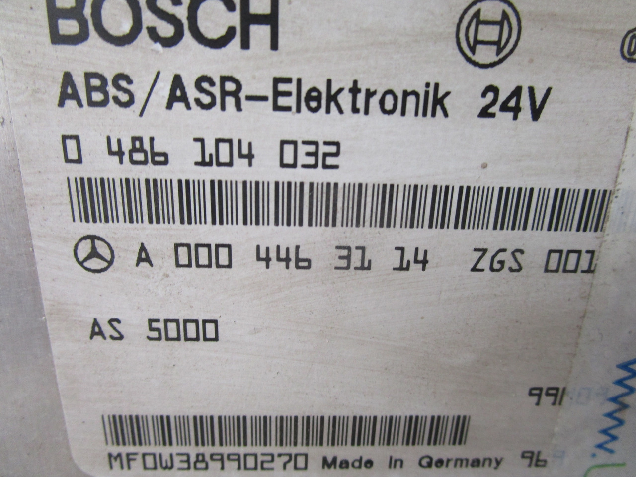 MERCEDES ATEGO ABS / ASR ECU P/NO A0004463114 - Piduriosad - Veoauto: pilt 2 MERCEDES ATEGO ABS / ASR ECU P/NO A0004463114 - Piduriosad - Veoauto: pilt 2