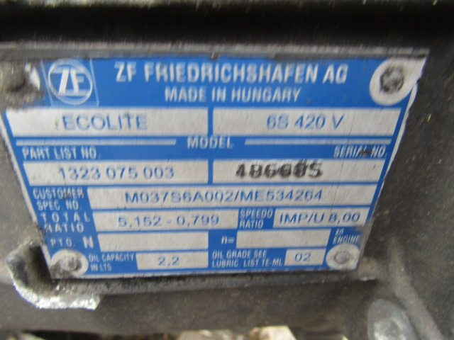 MITSUBISHI FUSO 6 SPEED MANUAL ZF GEARBOX TYPE 6S 420V - Käigukast - Veoauto: pilt 4 MITSUBISHI FUSO 6 SPEED MANUAL ZF GEARBOX TYPE 6S 420V - Käigukast - Veoauto: pilt 4