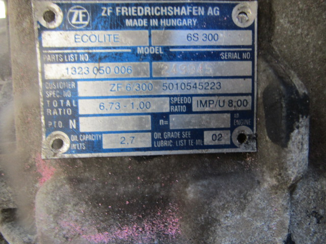 RENAULT MASCOTT 6 SPEED ZF 6S300 GEARBOX - Käigukast - Veoauto: pilt 3 RENAULT MASCOTT 6 SPEED ZF 6S300 GEARBOX - Käigukast - Veoauto: pilt 3