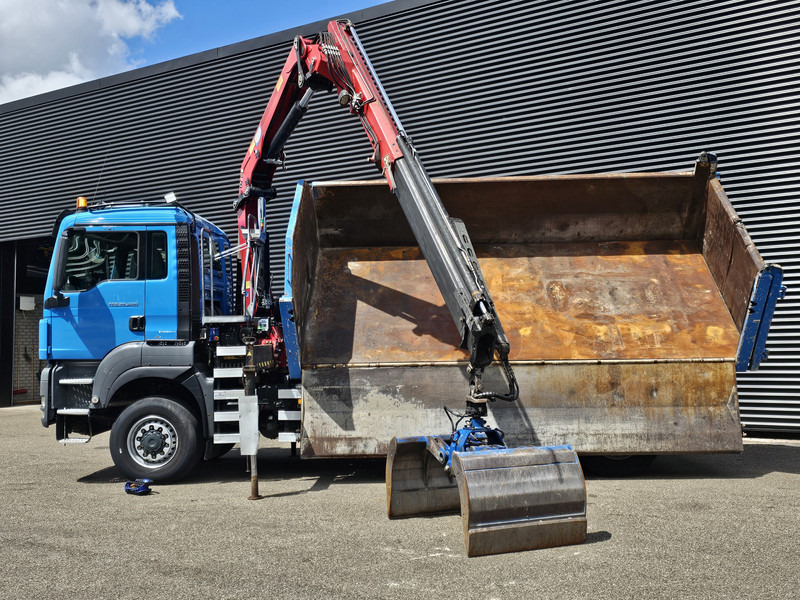 MAN TGS 28.400 6X4-4 BL / CRANE + 2 SIDE TIPPER - Kallurauto, Kraanaga veoauto: pilt 4 MAN TGS 28.400 6X4-4 BL / CRANE + 2 SIDE TIPPER - Kallurauto, Kraanaga veoauto: pilt 4