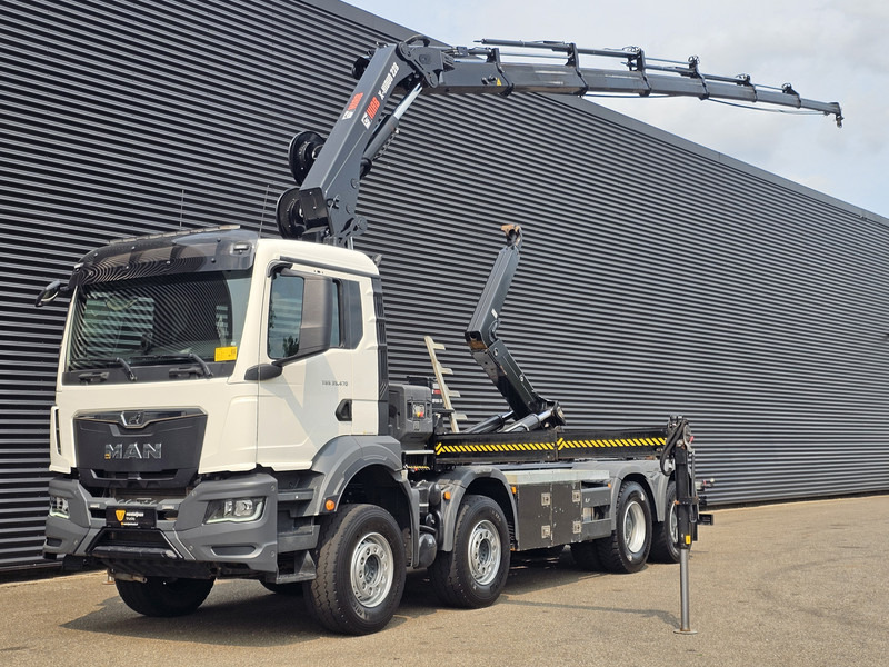 MAN TGS 35.470 8X4 BB / HIAB CRANE + HOOKLIFT - Konkstõstukiga veoauto, Kraanaga veoauto: pilt 1 MAN TGS 35.470 8X4 BB / HIAB CRANE + HOOKLIFT - Konkstõstukiga veoauto, Kraanaga veoauto: pilt 1